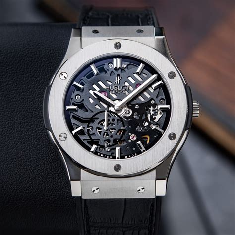 hublot classic fusion skeleton ultra thin|Hublot skeleton tourbillon.